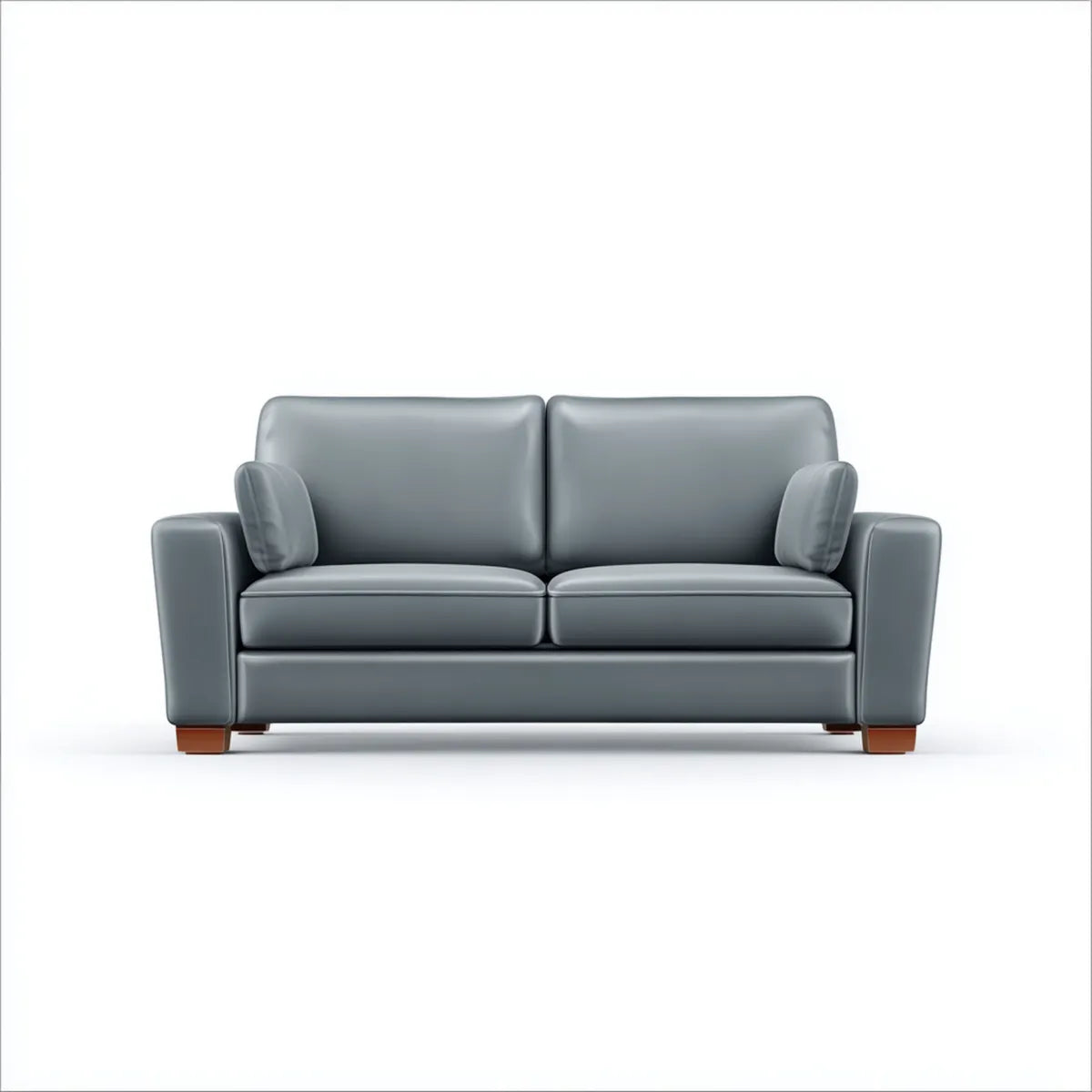 Sofa, 2-fotelikowa sofa szara 170 x 85 x 88 cm PU- sztuczny prostokątna