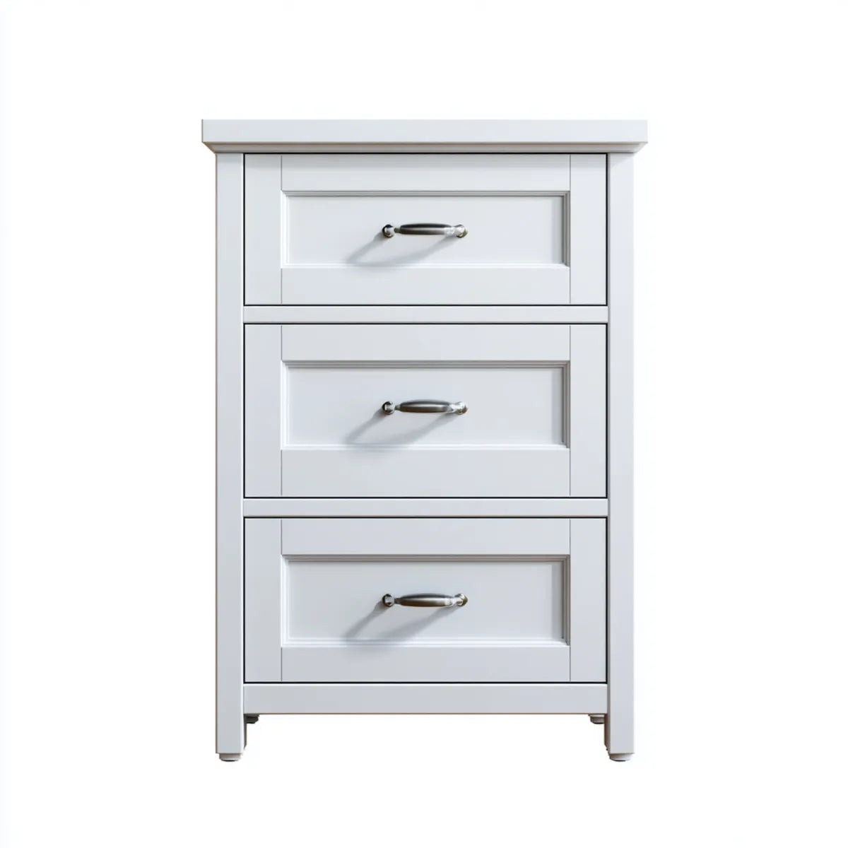 Komoda, Szafka z 3 szufladami biały 80 x 40 x 110 cm MDF prostokątna