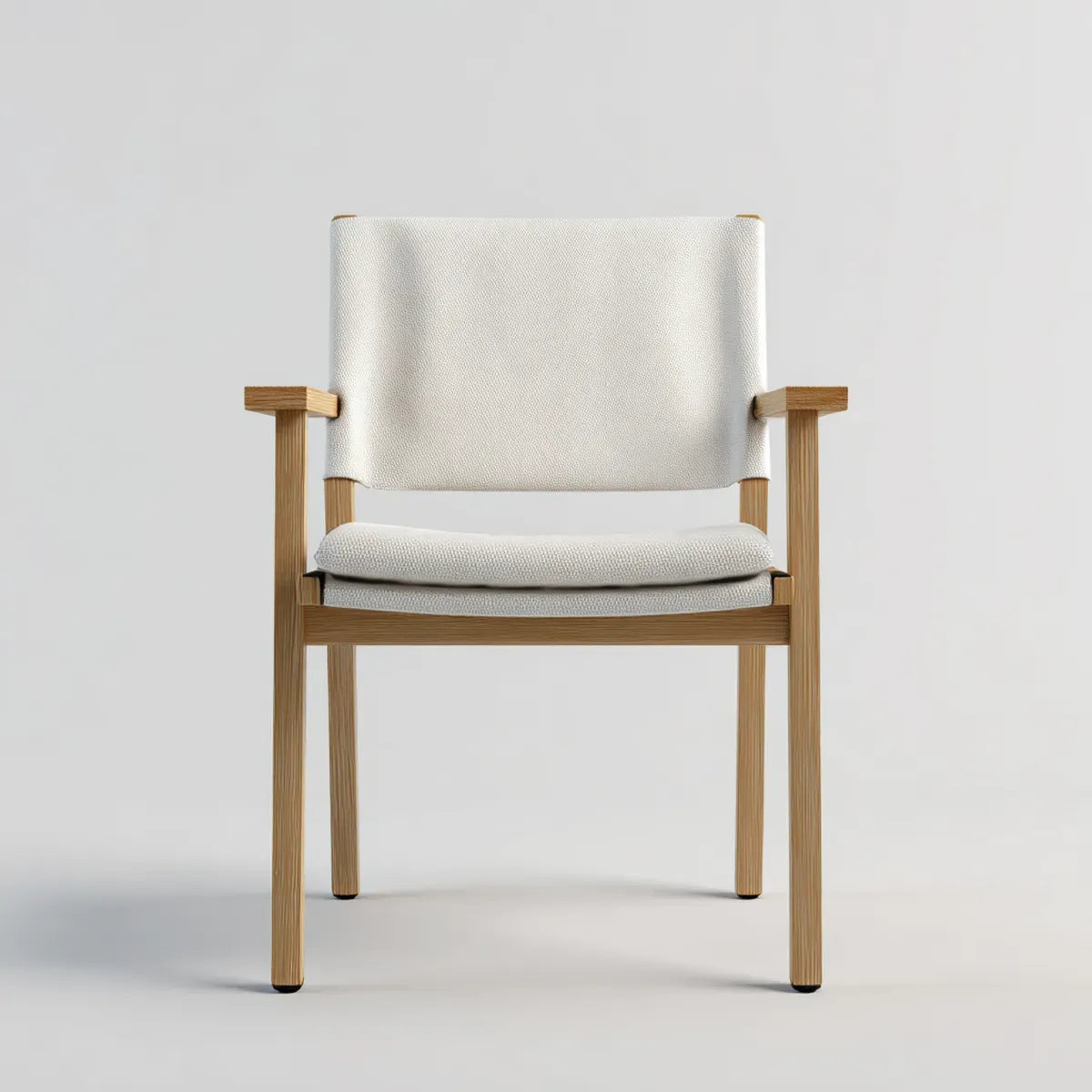 Krzesło jadalne z podłokietnikami Ivory Naturalny 56 x 57 x 82 cm