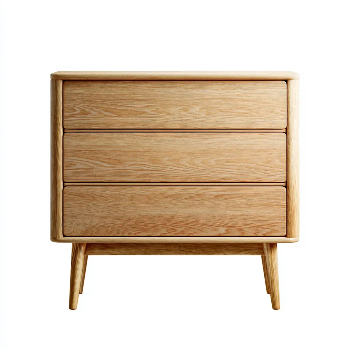 Komoda, Kommode z 3 szufladami Przyroda 80 x 40 x 90 cm Drewno dębowe masowe prostokątne