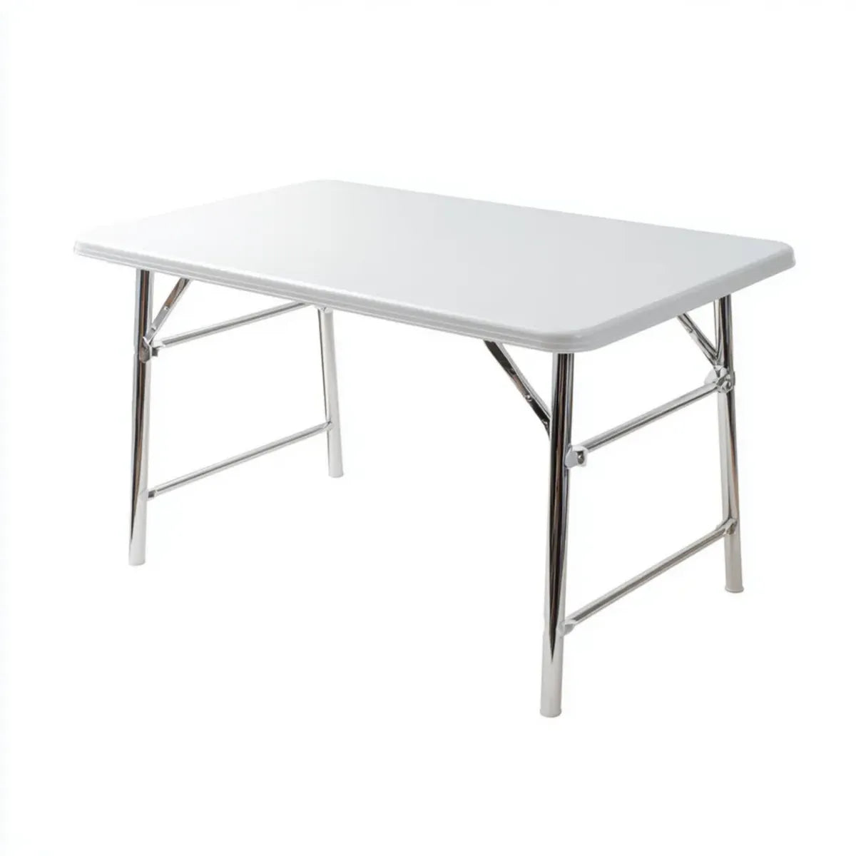 Stół składany Stół jadalny Biały 120 x 60 x 74 cm stal HDPE prostokątna