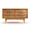 Komoda, Klatka piersiowa z 6 szufladami Brązowy beżowy 160 x 45 x 85 cm lity rattan drewniany prostokątna