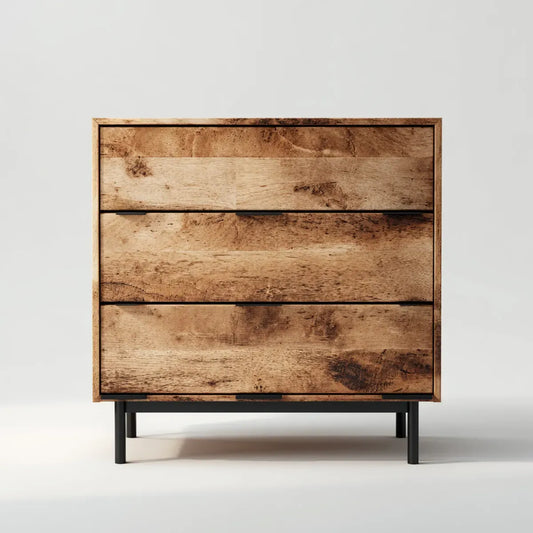 Komoda, Ilość szuflad z 3 szufladami Brązowy 100 x 40 x 100 cm Drewno mango prostokątne