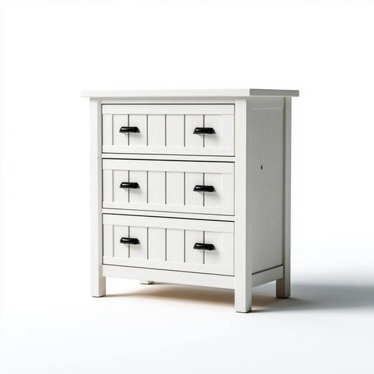 Komoda, Kostiumy z 3 szufladami Białe 60 x 40 x 80 cm lite drewno sosny prostokątne