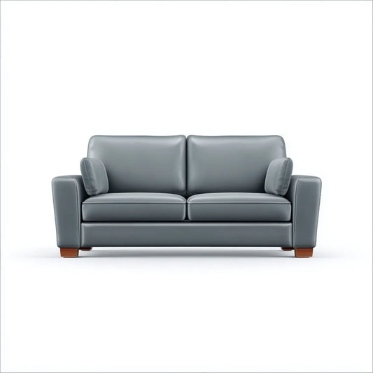 Sofa, 2-fotelikowa sofa szara 170 x 85 x 88 cm PU- sztuczny prostokątna